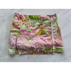 Lilly Pulitzer Skort Size 5 Spring 2005 Negresco French Riviera Pink Green girls